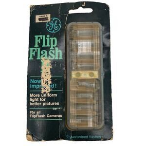 Vintage GE Flip Flash 10 Flashes for FlipFlash Cameras NOS Sealed Distressed Pkg